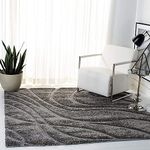 Sifa Carpet Hand Woven Fluffy Shag Carpet with 2 Inch Pile Height (2X4 Feet Grey Color)