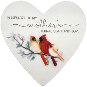 Pavilion Gift Company 44110 Mother-11 Heart Garden Stone, Off-White, Red, Yellow, Orange, Pink, Green
