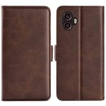 D DESSVON Wallet Case for Galaxy Xcover 6 Pro Case Brown, Samsung Galaxy Xcover6 Pro Leather Flip Case with Card Holder Kickstand Magnetic Buckle Shockproof Phone Case Cover for Galaxy Xcover 6 Pro