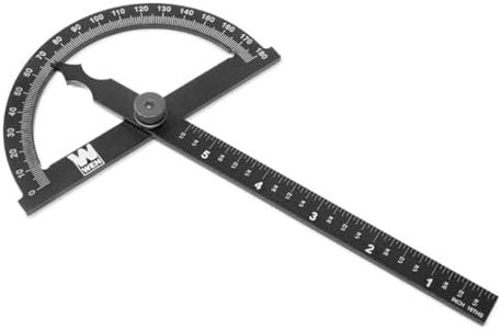 WEN ME512P Adjustable Aluminum Protractor and Angle Gauge with Laser Etched Scale