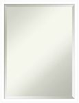 Amanti Art Wood Bathroom Mirror, Svelte White Wall Mirror for use as Bathroom Vanity Mirror Over Sink (25.25 x 19.25 in.) Beveled Mirror, White Mirror, Modern Mirror from WI, USA
