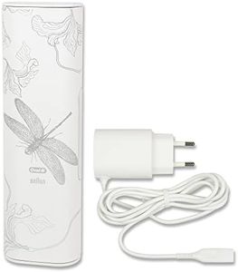 Oral-B Genius Series Travel Toothbrush Kit with Charging Function for 1 Handpiece and 2 Toothbrush Heads | Set Includes Travel Case and US-Charging Cable (Dragonfly Silver)