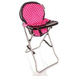 Molly Dolly Collapsible Dolls Highchair With Feeding Tray - Toy High Chair For Baby Dolls Upto 50cm - Dolls Accessories