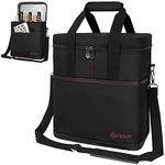 OPUX Wine Bag, 4,6 Bottle Wine Cooler Bag, Insulated Wine Tote Carrier for Travel Picnic BYOB, Leakproof Padded Portable Wine Bottle Bag, Dinner Party, Christmas Gift for Wine Lovers, Women, Men,