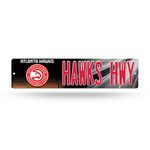 Rico HSN76002 NBA Atlanta Hawks High-Res Plastic Street Sign, Black