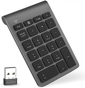 Foloda Number Pads, Wireless Eexternal Data Entry Numeric Keypads 22 Keys 2.4G Num Pad for for Laptop, PC, Desktop, Surface Pro, Notebook