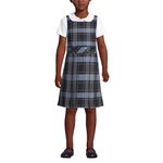 Lands' End Girls Uniform Plaid Jumper, Classic Navy Plaid, 10