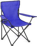 AMD Nexus Camping Chair Lightweight Folding Cup Holder Carry Bag 100kg Capacity (Blue, Pack of 1)