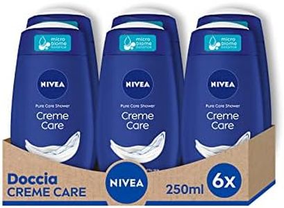 NIVEA Creme Care Gel de Ducha en pack de 6 (6 x 250 ml), gel hidratante corporal con la fragancia de NIVEA Creme, gel para ducha cremoso para tener una piel suave