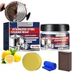 Stainless Steel Cleaning Wax - 2024 Best Stainless Steel Cleaning Paste, Powerful Stainless Steel Cookware Cleaning Paste, Stainless Steel Cleaner and Polish for Pots and Pans (1pcs)