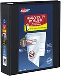 Avery Heavy Duty View 3 Ring Binder, 3" One Touch Ring, Holds 8.5" X 11" Paper, 670-Page Capacity, 1 Black Binder (79693)