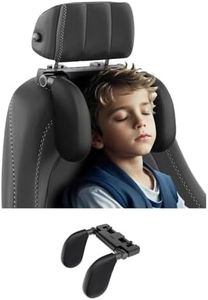 Car Seat Headrest Pillow Adjustable Car Seat Head Neck Support Square Car Seat Accessories Travel Sleeping Headrest Cushion Pillow for Kids, Adults, Black