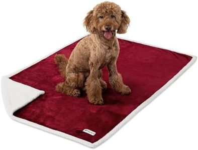 PetAmi WATERPROOF Dog Blanket for Medium Large Dog, Pet Puppy Blanket Couch Cover Protection, Sherpa Fleece Cat Blanket, Sofa Bed Furniture Protector Reversible Soft Plush Washable, 60x40 Wine Red