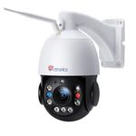 ctronics 【5MP 30X Zoom】 PTZ Security Camera Outdoor, Wifi CCTV Camera Surveillance IP Camera Home Security with Light & Audio Alarm Night Vision 150m 355°Pan 90°Tilt Auto Tracking Human Detection