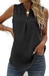 isermeo Womens Tops Sleeveless Plea