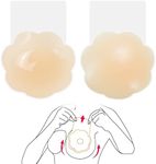 Breast Lift Pasties Nipple Cover: 5.1inch Silicone Strapless Sticky Bra for Women Reusable
