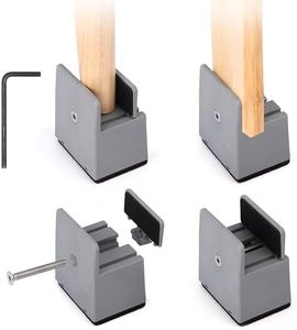 BELLE VOUS Adjustable Bed and Furniture Risers with Screw Clamps (4 Pack) - 8.5cm/3.3 Inch Heavy Duty Furniture Raisers - Fits Sofa/Chair Leg Diameter Up To 35mm
