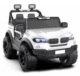 SHAKYA WORLD 888 Battery Operated Jeep for Kids with Bluetooth Music & Light Electric Car Jeep Battery Car for Kids to Drive [ 2 to7 Years ] (White)