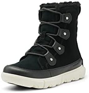 Sorel Women's Explorer II Joan Faux Fur Waterproof Boot - Black, Fawn - Size 12, Black, Fawn, 12 US