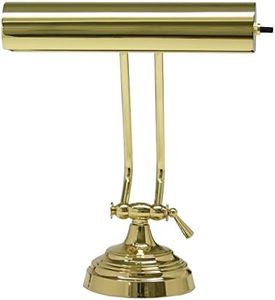 House Of Troy AP10-21-61 Advent Collection 10-1/2-Inch Adjustable Piano/Desk Portable Lamp, Polished Brass