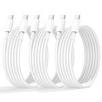 iPhone 16 Charger Cable 3Pack, USB C to USB C Charger Cable 2M 60W, for Apple Fast Charging Type C Lead for iPhone 16 15 Pro Max/Plus/Pro, for MacBook Pro 2021, for iPad Pro/Air/Mini (White)