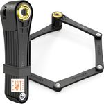 FoldyLock Elite Folding Bike Lock - Patented Sleek High Security Sold Secure Gold Bicycle Lock - Heavy Duty Anti Theft Smart Guard with Keys and Frame Mount for Electric Bikes and City Bikes - 43.3"