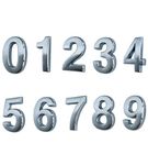 10 Pcs Door Numbers 0-9, Address Number Stickers for Apartment / Mailbox, Silver Shining, 2 inch High， Unique Design