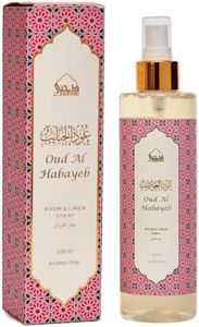 Oud al Habayeb Arabic Room Spray by Dukhni | 250ml Oud fragrance Air Freshener, Attar al Faraash for home & prayer mats | Bed linen, Sofa Mist, natural home scent, curtain spray, odour eliminator