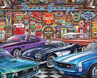 Springbok Puzzles - Dream Garage - 1000 Piece Jigsaw Puzzle - Large 24 Inches by 30 Inches Puzzle - Made in USA - Unique Cut Interlocking Pieces