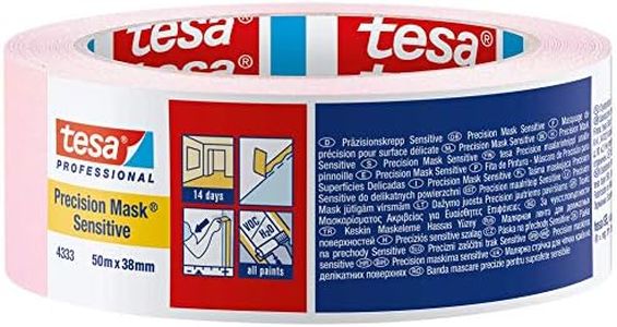 Tesa Ruban de masquage intérieur de précision pour surfaces délicates adhésion légère 50 m x 50mm
