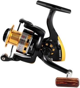 Diwa Spinning Fishing Reels for Saltwater Freshwater 1000 2000 3000 4000 5000 6000 Series Fishing Spool Left/Right Interchangeable Trout Carp Spinning Reel 10 Ball Bearings Light and Smooth 3000-Black