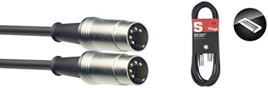 Stagg SMD2 Cavo DIN MIDI maschio, a 5 Pin, lunghezza 2 m
