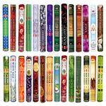 HEM Incense Sticks - 24 unique and premium flavours with SAMASIA incense holder for Aromatherapy, Incense Spa, Yoga, Meditation, Healing, Spirituality and Relaxation…