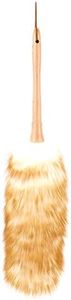 QANYEGN Lamb Wool Duster Wool Feather Duster with Wooden Handle Anti-Static for Cleaning Screens Furniture Ceiling Fans Blinds Cars Etc