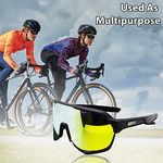 AUTOPOWERZ Sport Performance Sunglasses - Sport and Cycling Eyewear include Extra 2 Lens (Shades Black-1)
