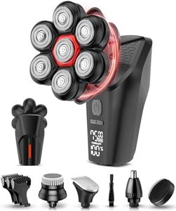 Head Shavers for Bald Men, 7D Head Shaver with LED Display, 3 Adjustable Modes, 10000 RPM High Speed Motor, IPX8 Waterproof, USB Fast Charging, Black