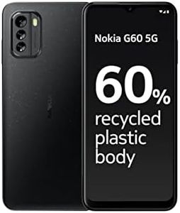 Nokia G60 5G Smartphone, 6.58” HD+ 120Hz display, 4GB RAM & 64GB Storage, Android 12 & 3 OS upgrades, 50MP AI rear camera, 3 Years of Warranty, made of 60% Recycled Plastic, 2 Day battery life – Black