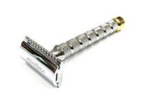 Ashoka Double Edge Brass Safety Razor A-9001 (Close Comb) + 10 SS Blades|Shaving Razor|Rust Proof|Gift For Men