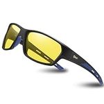 DUCO Night Vision Glasses for Men Polarized Sports HD Nighttime Driving Glasses TR90 Frame 6201