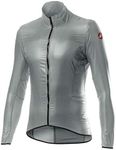 Castelli Men's Aria Shell Jacket, Silver Grey, Large