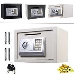 Royalswill Fireproof Safe, Digital Safe Steel Construction High Security home Office Electronic Box with 2 Keys for Home, Value Safes ID Papers, A4 Documents, Laptop Computers, Black, 16L: 25x35x25cm