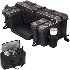 KEMIMOTO ATV Bag, 83L Large ATV Cargo Bag with Cooler, 4 Wheeler Storage Rear Rack Bag Universal Compatible with Polaris Sportsman Fourtrax Can-Am Kawasaki Arctic Cat CFMOTO