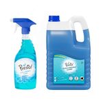 Amazon Brand - Presto! Glass & Household Cleaner - 5 L & 500 Ml Spary Pump|Multi-Purpose Glass, Car, Kitchen and Household Cleaner