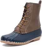 DKSUKO Women's Winter Duck Boots with Waterproof Zipper Snow Rain Boots for Women (11 B(M) US, Blue)