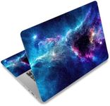 Laptop Skin Sticker Decal Cover, 11.6”12" 13" 13.3" 14" 15" 15.4" 15.6" Laptop Netbook Skin Sticker Cover Art Notebook Protector (2 Wrist Pad Included), Removable Reusable, Easy to Apply, Galaxy Space