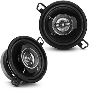 Pyle 2-Way Universal Car Stereo Speakers - 120W 3.5 Inch Coaxial Loud Pro Audio Car Speaker Universal OEM Quick Replacement Component Speaker Vehicle Door/Side Panel Mount Compatible - PL31BK (Pair)
