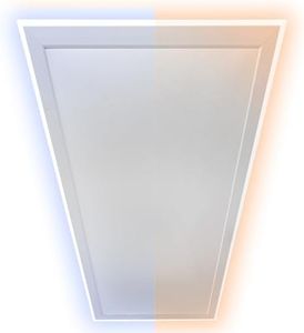 Heidenfeld Infrarotheizung HF-HP500 mit Licht | 𝟭𝟬 𝐉𝐀𝐇𝐑𝐄 𝐆𝐀𝐑𝐀𝐍𝐓𝐈𝐄 - LED Rahmen - Infrarot Deckenheizung mit Thermostat - Deutsche Qualitätsmarke - Fernbedienung (800 Watt Wechselbar)