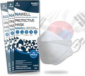 [20 Packs] NAWELL Face Mask 4 Layer Filter Structure Lightweight White Face Mask Made in Korea [20 Individually Packaged ] [English and French Packing]