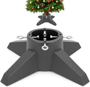 Festive Fix Christmas Tree Stand – Heavy-Duty 6ft Holder with Water Reservoir, Stable Base for Real Trees, Quick Assembly with Metal Bolts