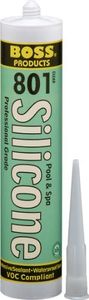 BOSS 02505CL10 801 Neutral Cure Silicone Adhesive, Clear, 300ml